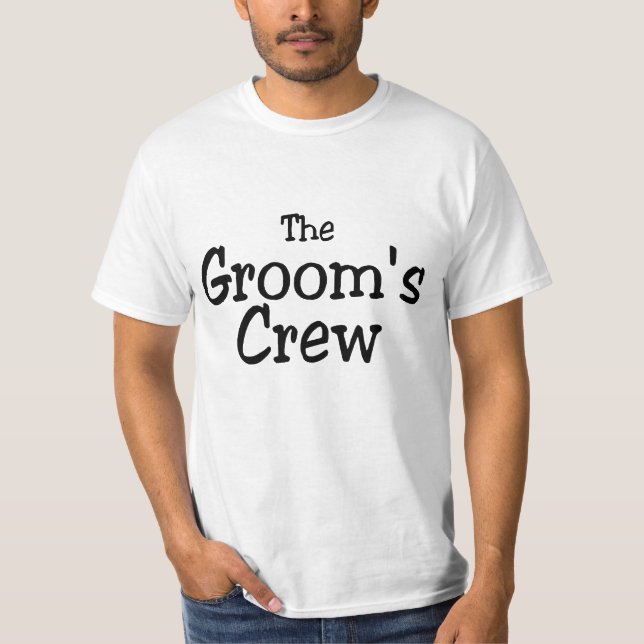 Bröllop Grooms Crew T-shirt (Framsida)