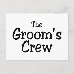 Bröllop Grooms Crew Vykort