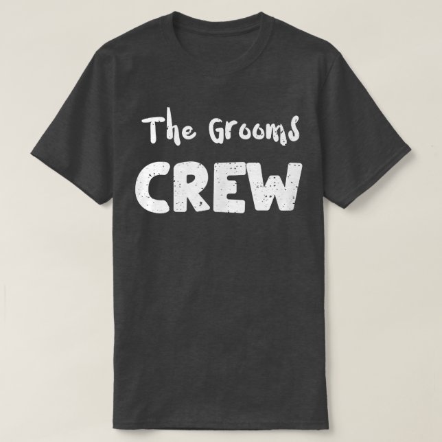 Bröllop Grooms CrewMarriage Ord T Shirt (Design framsida)