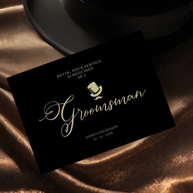 Bröllop Groomsman - det minimalistiska Frieri kort (Groomsman Funny Wedding Minimalist Proposal Card. )