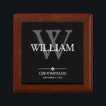 Bröllop Groomsman Gift Namn Date Elegant Coola Minnesask<br><div class="desc">Bröllop Groomsman Marskalkars Gift Monogram Initial Plus Namn och Coola för datumElegant Keepsaké Gift box. Klicka på Anpassa den här mallen om du vill anpassa den med ditt monogramefternamn som första namn, ditt första namn och datum snabbt och enkelt. Matchande Groomsman Gift-objekt i Groomsman Gift Collection i den här butiken....</div>