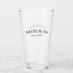 Bröllop Groomsman Monogram Beer Glass Glaskopp