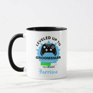 Bröllop Groomsman utjämnade Gamer Roligt Mugg