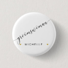 Bröllop Groomswoman Script Enkel Modern Knapp