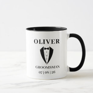 Bröllop GROSSMAN Personlig Namn & Datum Smoking Mugg
