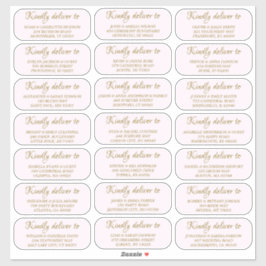 Bröllop Guest Adress Anpassningsbar-cut vinylStick Klistermärken