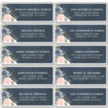 Bröllop Guest Adress för marinblått Rosa Klistermärken<br><div class="desc">Enkel att anpassa,  namn och adress/enskilda bröllop-adressetiketter för besökare. Utformningen har en fantastisk bukett av marinblått,  persikor,  marinblommor/ro med matchande löv. Hitta fler matchande utformningar och variationer i min "blissweddingpaperie"-butik. Och kontakta mig gärna om du vill ha anpassningsbar.</div>
