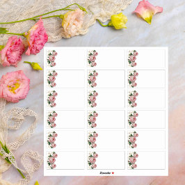 Bröllop Guest Adress Lägg till Namn-etiketter Rosa Klistermärken