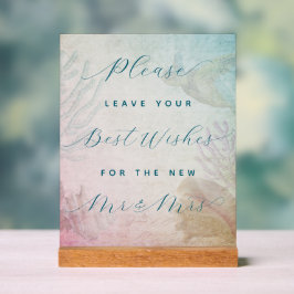 Bröllop Guest Bok Bord akryltecken