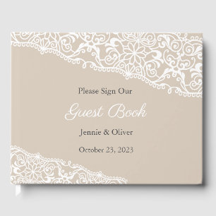 Bröllop Guest Bok, Guestbook, Snöre, Vintage Gästböcker