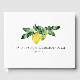 Bröllop Guest Bok Lemons & Botanicals