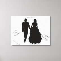 Bröllop Guest Bok par Silhouette Canvas