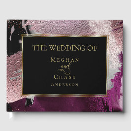 Bröllop Guest Bok | Stunning Bold Cassis Metallic