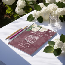 Bröllop Guestbook ason Burk Hydrangea String Ljus