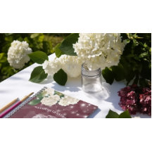 Bröllop Guestbook ason Burk Hydrangea String Ljus