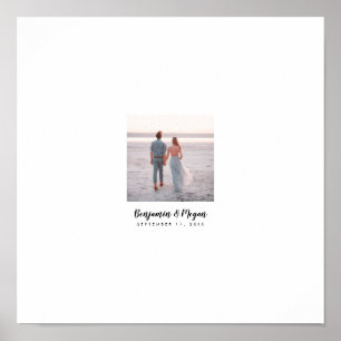 Bröllop Guestbook för handskrivet Önskemål Poster