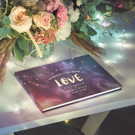 Bröllop Guestbook Galaxy Star Nebula Constellation Gästböcker