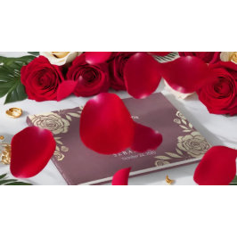 Bröllop Guestbook Modern Golden Ro Burgundy Red Gästböcker