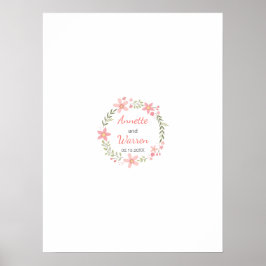 Bröllop Guestbook Namnteckning Board - Utandning Poster