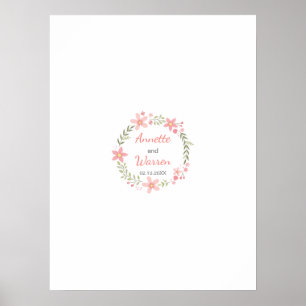 Bröllop Guestbook Namnteckning Board - Utandning Poster