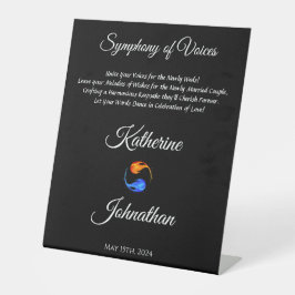 Bröllop Guestbook-teckensymfoni med röster-