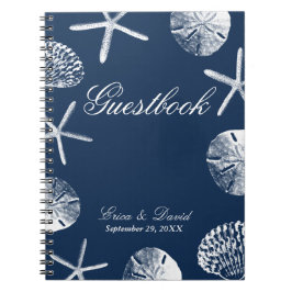 Bröllop Guestbook | Tonfiskfiske - tema Seashell Anteckningsbok