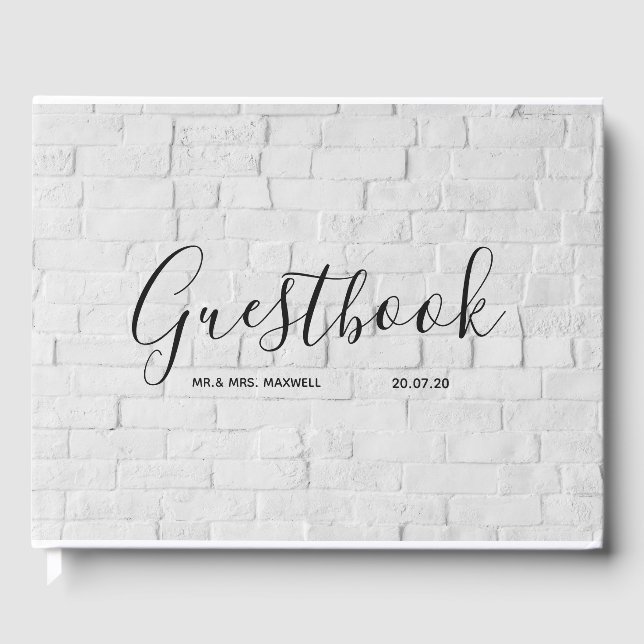 Bröllop Guestbook | White Brick Gästböcker (Framsida)