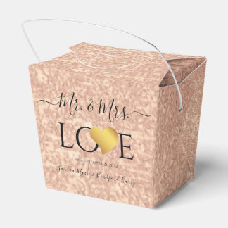 Bröllop Guld Heart-skriften Namn Mr och T Presentaskar