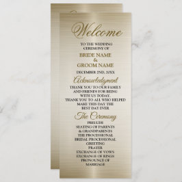 Bröllop Guld Ornate Rectangle Dimond Flowers Shiny Program