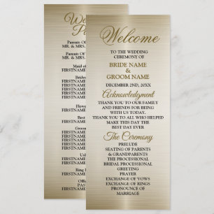 Bröllop Guld Ornate Rectangle Dimond Flowers Shiny Program