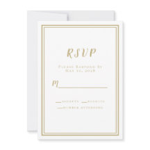 Bröllop Guld vit enkel modern, minimalistisk OSA