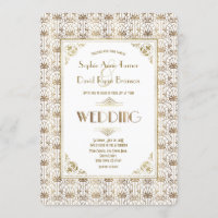 Bröllop | Guld White Roaring 20:s Art Deco