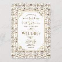 Bröllop | Guld White Roaring 20:s Art Deco