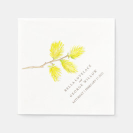 Bröllop gult snö pappra blöjor pappersservett