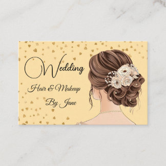 Bröllop Hair & Makeup Affärskort Visitkort
