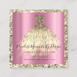 Bröllop-händelseklanderaren Orchid Guld Glitter Dr Tidsbeställning Kort