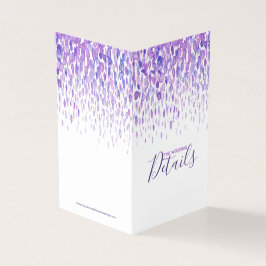 Bröllop-händelsemeddelandeinformation gäst lila sc kort