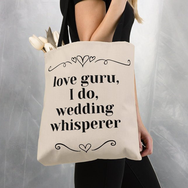 Bröllop, händelseplanerare, Guru Business Tote Tygkasse (Wedding Guru Planner Customizable tote bag)