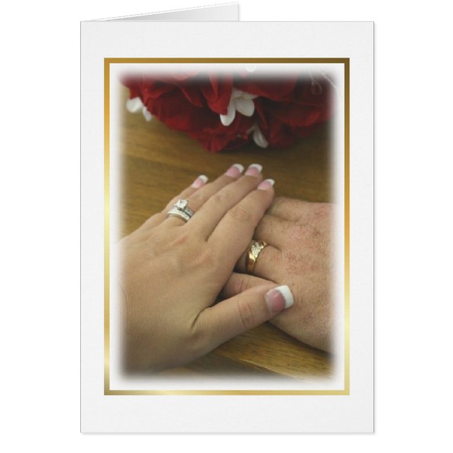 Bröllop Händer Hälsningskort (Framsidan)