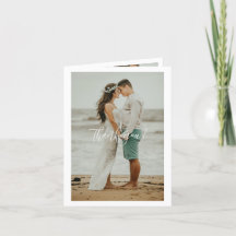 Bröllop Handskriftlig tack för 3 foton