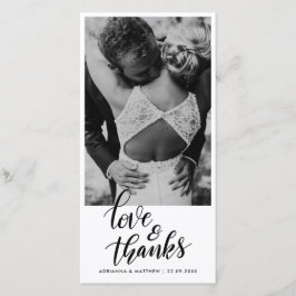 Bröllop Handskriven Kärlek Och Tacksamhet | Parfot Tack Kort
