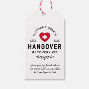 Bröllop Hangover Recovery Kit Presentetikett
