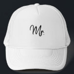 Bröllop hat truckerkeps<br><div class="desc">Bröllop hat For groom black & white</div>