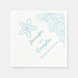Bröllop havsstjärtsnäcka akvapa pappersservett