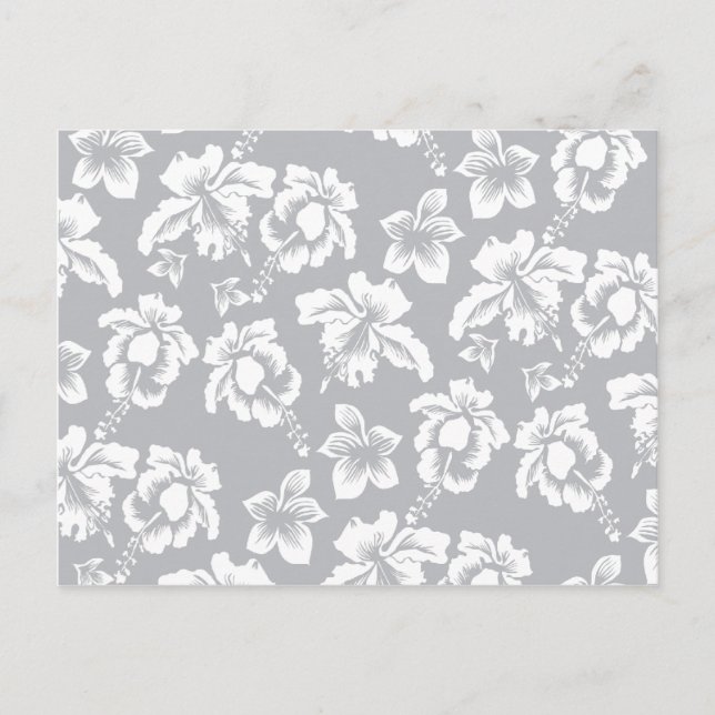 Bröllop Hawaiian White Flower Vykort (Framsida)