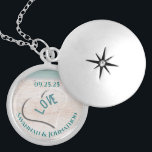 Bröllop Heart Beach-årsjubileum Silverpläterat Halsband<br><div class="desc">Keepsaké Necklaces Välj antingen Silver Plattat Guld Avslutar eller Sterling silver Unik Personlig Anpassningsbar 1:a julgåva eller Första Valentines day</div>