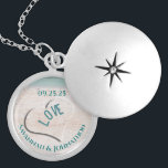 Bröllop Heart Beach-årsjubileum Silverpläterat Halsband<br><div class="desc">Keepsaké Necklaces Välj antingen Silver Plattat Guld Avslutar eller Sterling silver Unik Personlig Anpassningsbar 1:a julgåva eller Första Valentines day</div>