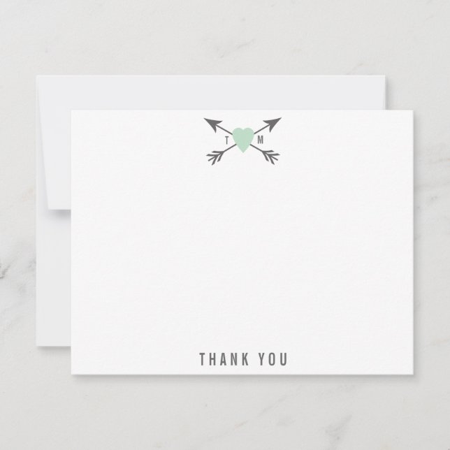 Bröllop Heart + Pilar Tackkort Cards Anteckningskort (Framsida)