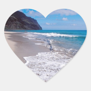Bröllop Hearts Beach Wedding BackDrop Scenia Hjärtformat Klistermärke