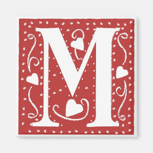 Bröllop Hearts Brev M Magnet